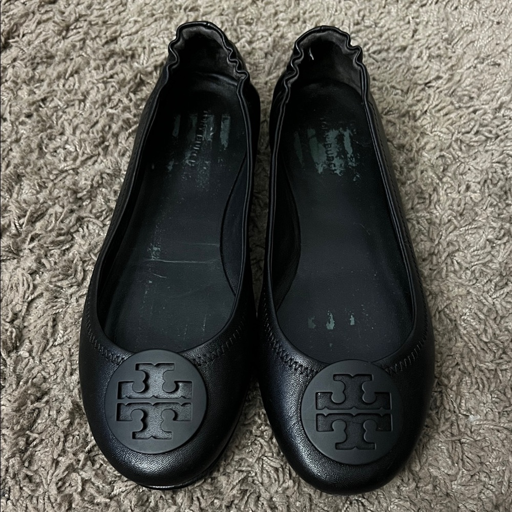 Tory Burch Black Flats